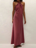 Lourdes Maxi Dress - Rhubarb