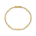 Cupchain & Etched Detail Tennisarmband - Pale Gold