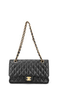 Chanel Classic Double Flap Bag Caviar Medium - Svart