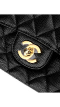 Chanel Classic Double Flap Bag Caviar Medium - Svart
