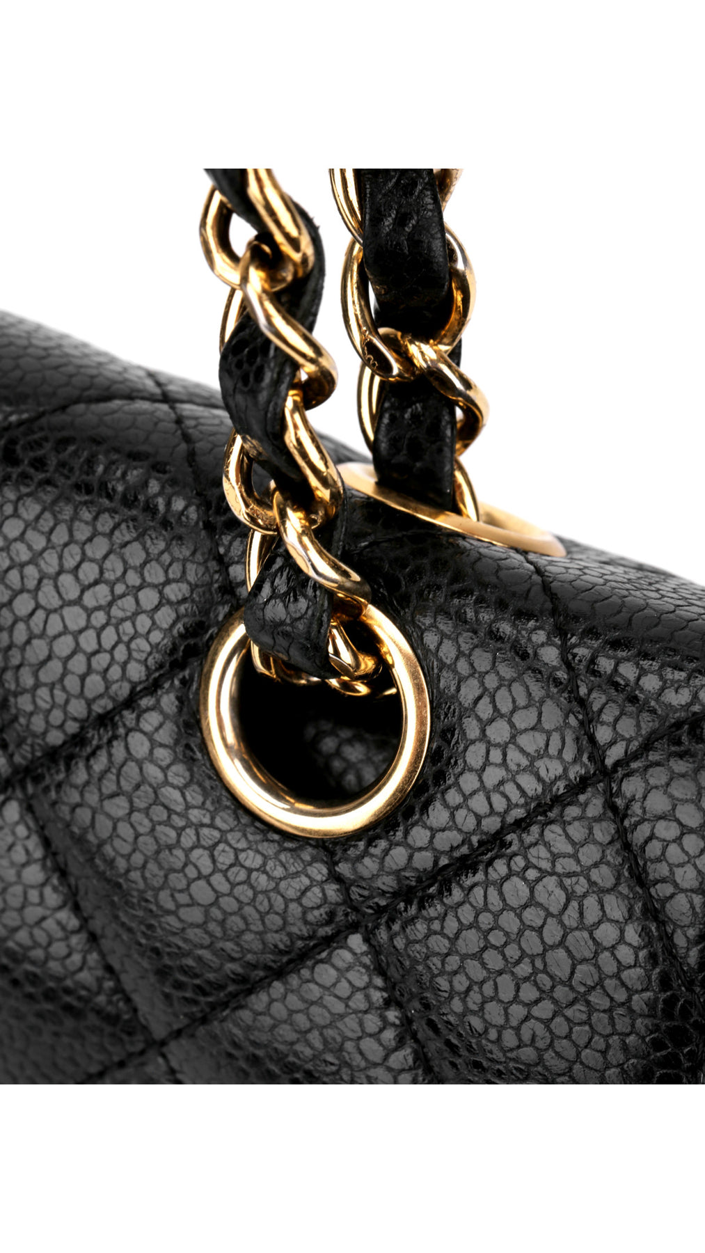 Chanel Classic Double Flap Bag Caviar Medium - Svart