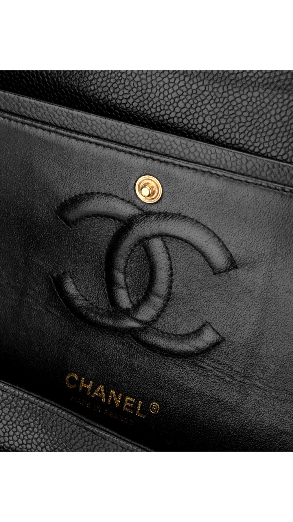 Chanel Classic Double Flap Bag Caviar Medium - Svart