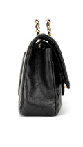Chanel Classic Double Flap Bag Caviar Medium - Svart