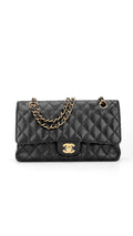 Chanel Classic Double Flap Bag Caviar Medium - Svart
