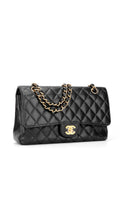 Chanel Classic Double Flap Bag Caviar Medium - Svart