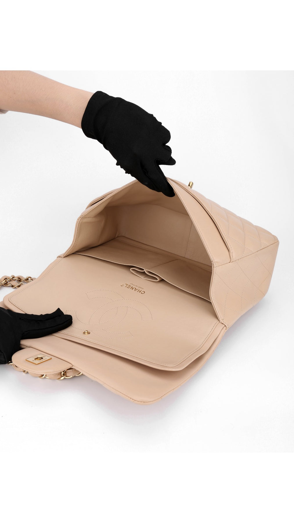 Chanel Classic Double Flap Bag Jumbo - Beige
