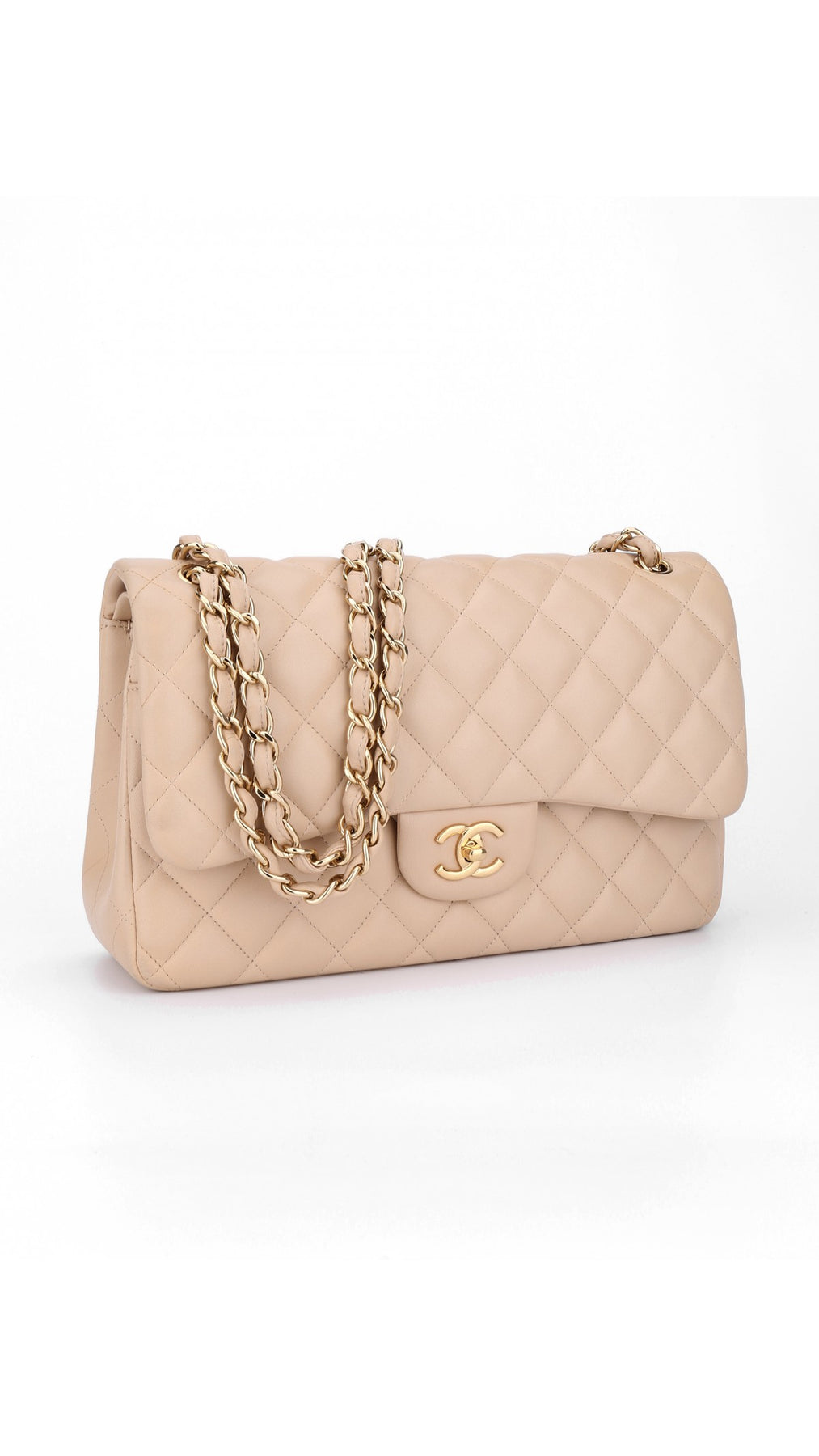 Chanel Classic Double Flap Bag Jumbo - Beige