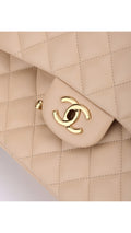 Chanel Classic Double Flap Bag Jumbo - Beige