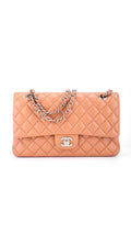 Chanel Classic Double Flap Bag Medium Caviar - Ljusbrun