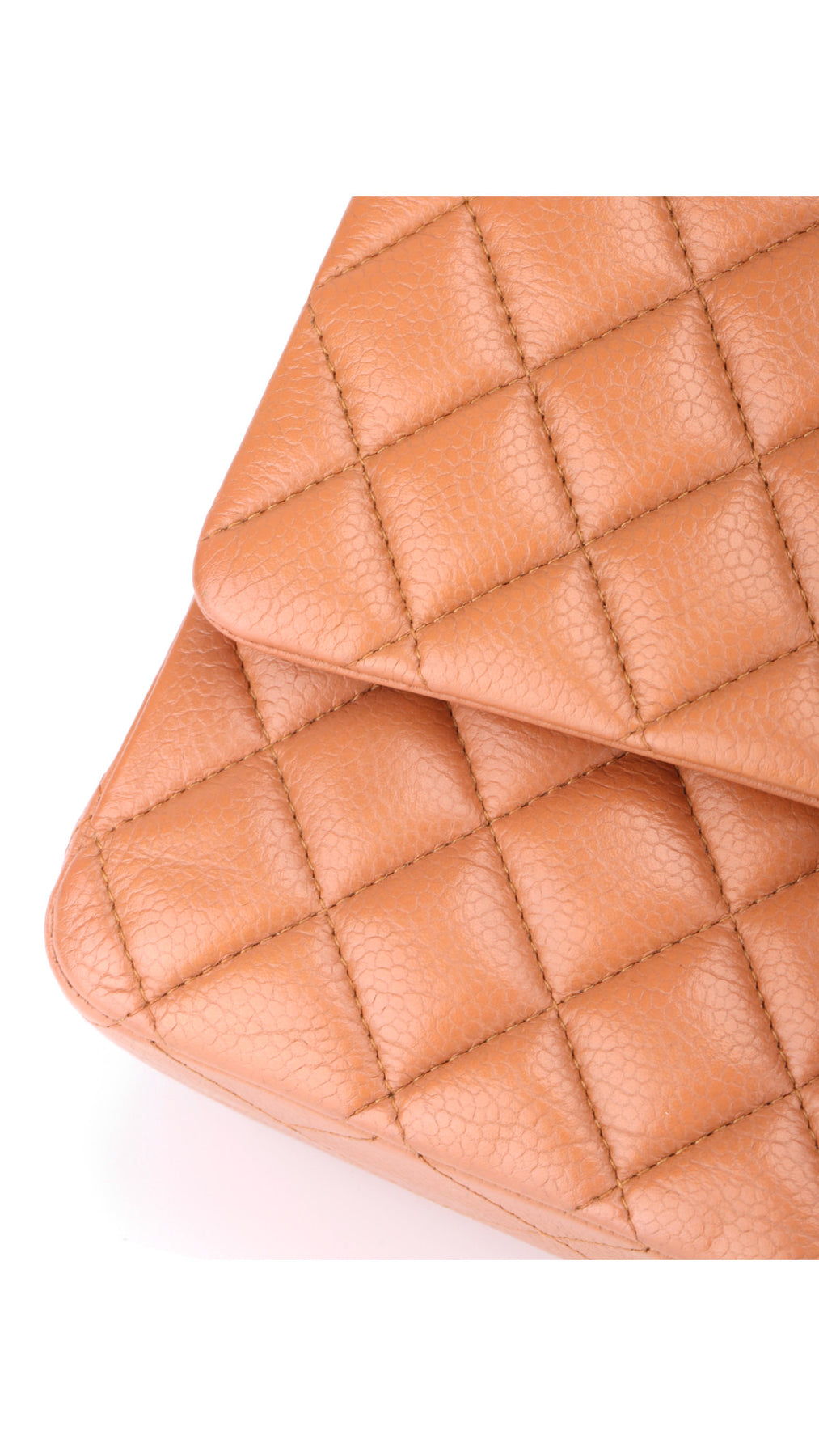 Chanel Classic Double Flap Bag Medium Caviar - Ljusbrun