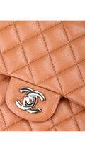 Chanel Classic Double Flap Bag Medium Caviar - Ljusbrun