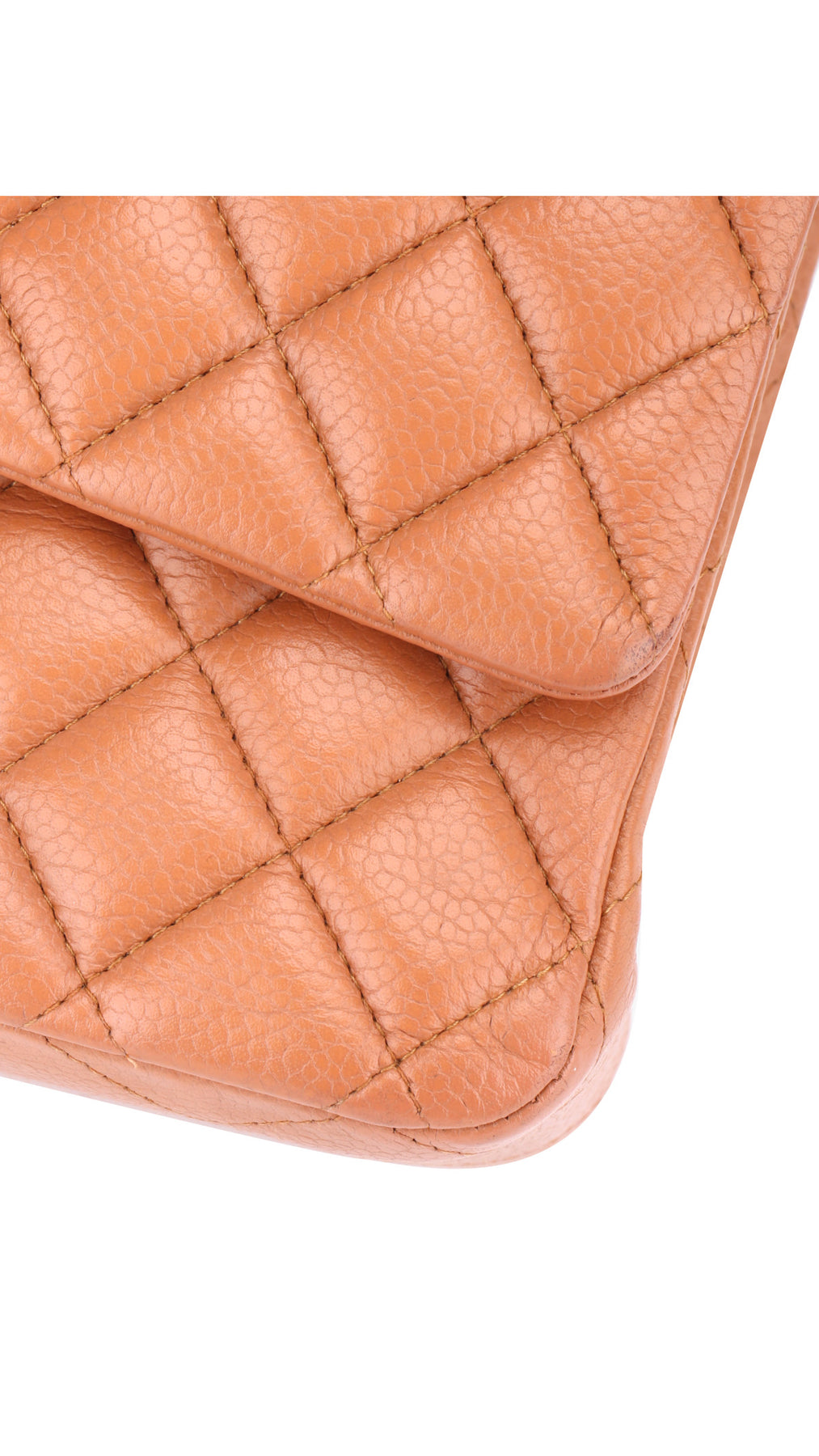 Chanel Classic Double Flap Bag Medium Caviar - Ljusbrun