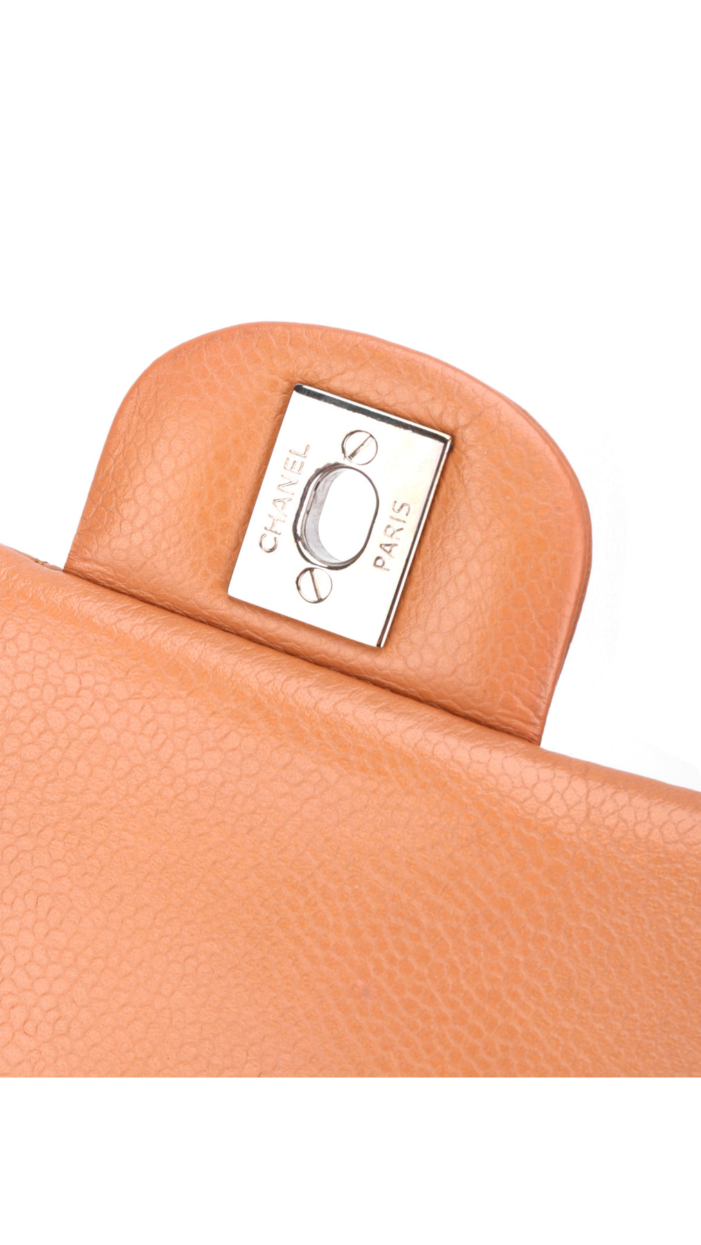 Chanel Classic Double Flap Bag Medium Caviar - Ljusbrun