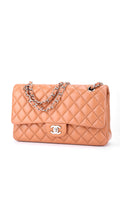 Chanel Classic Double Flap Bag Medium Caviar - Ljusbrun