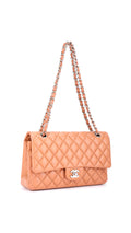 Chanel Classic Double Flap Bag Medium Caviar - Ljusbrun