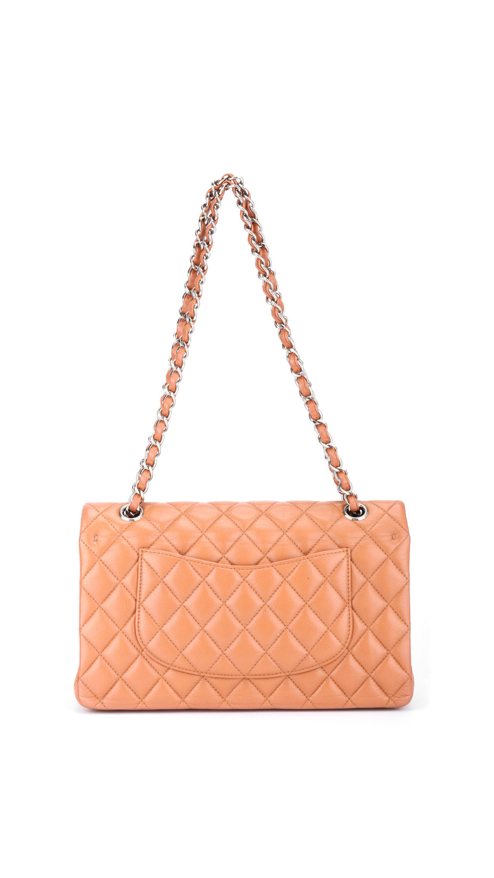 Chanel Classic Double Flap Bag Medium Caviar - Ljusbrun