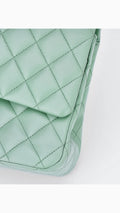 Chanel Classic Double Flap Bag Medium - Aqua Green