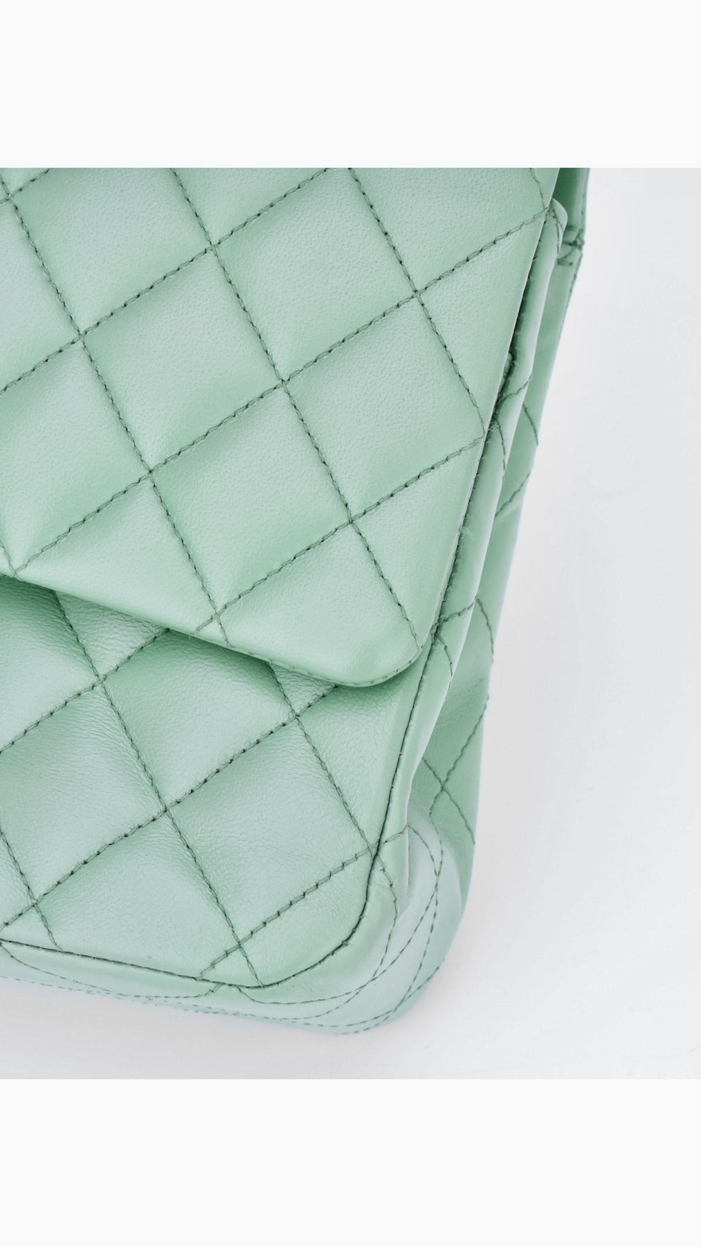 Chanel Classic Double Flap Bag Medium - Aqua Green