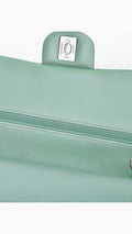 Chanel Classic Double Flap Bag Medium - Aqua Green
