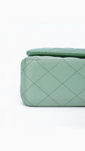 Chanel Classic Double Flap Bag Medium - Aqua Green