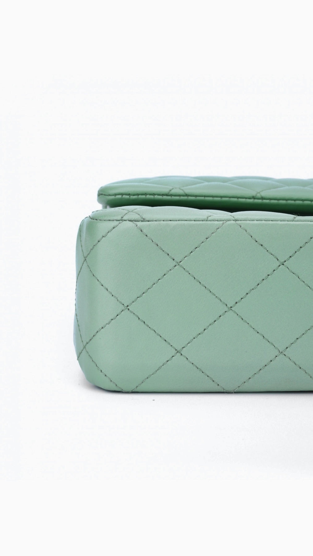 Chanel Classic Double Flap Bag Medium - Aqua Green
