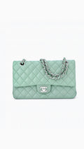 Chanel Classic Double Flap Bag Medium - Aqua Green