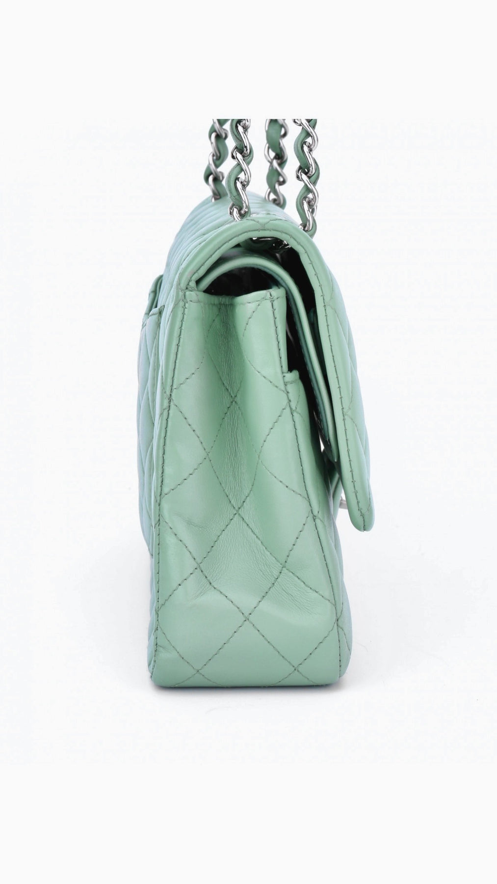 Chanel Classic Double Flap Bag Medium - Aqua Green