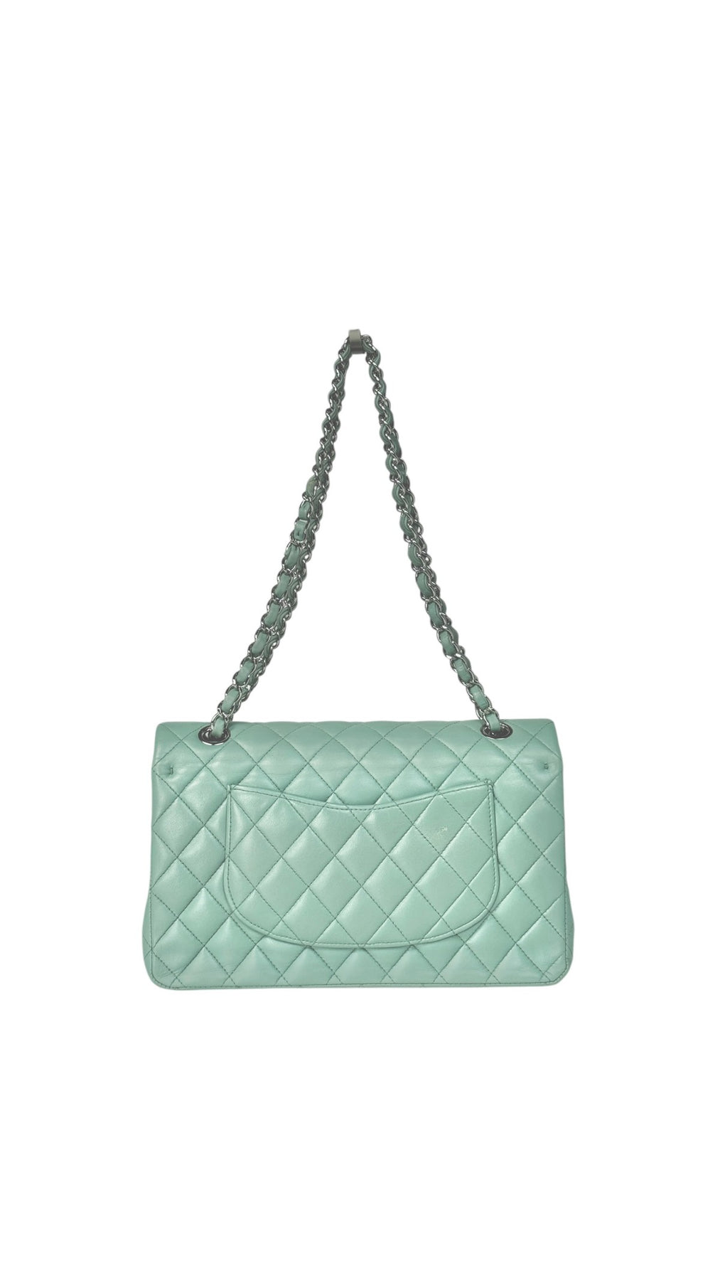 Chanel Classic Double Flap Bag Medium - Aqua Green