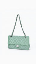 Chanel Classic Double Flap Bag Medium - Aqua Green