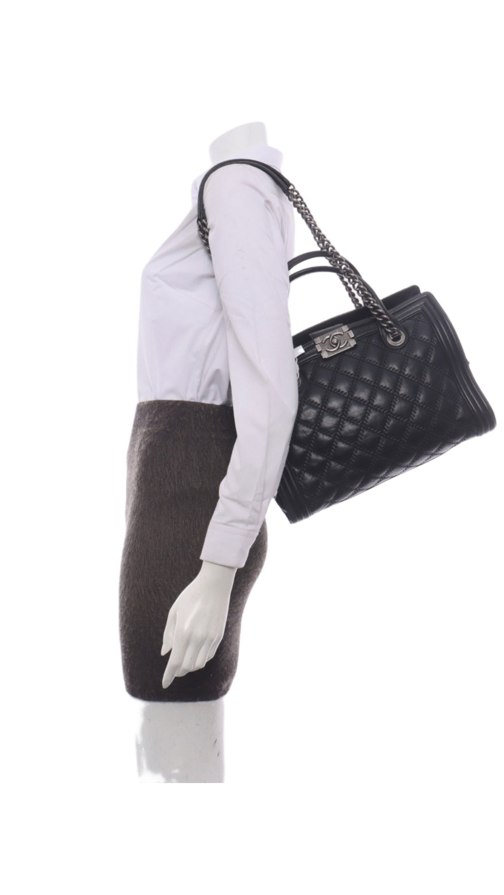 Chanel Boy Tote Bag Large - Svart