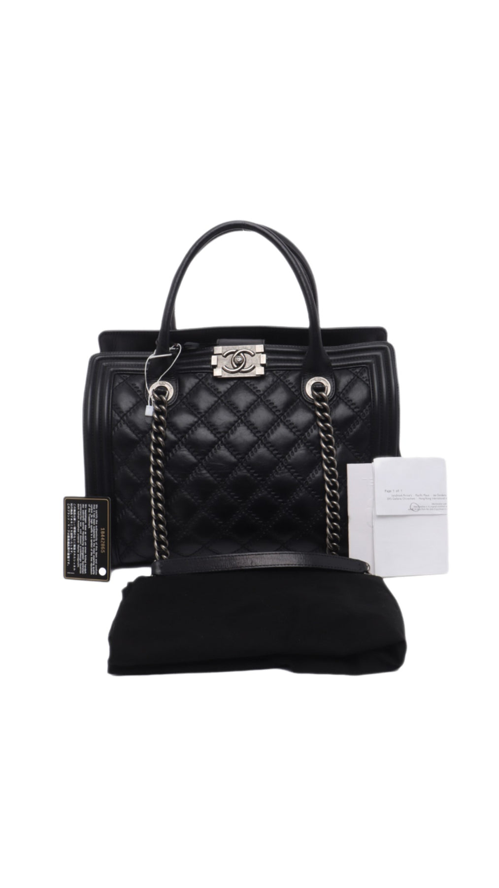 Chanel Boy Tote Bag Large - Svart
