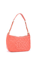 Chanel Axelväska CC-Logo - Korallröd