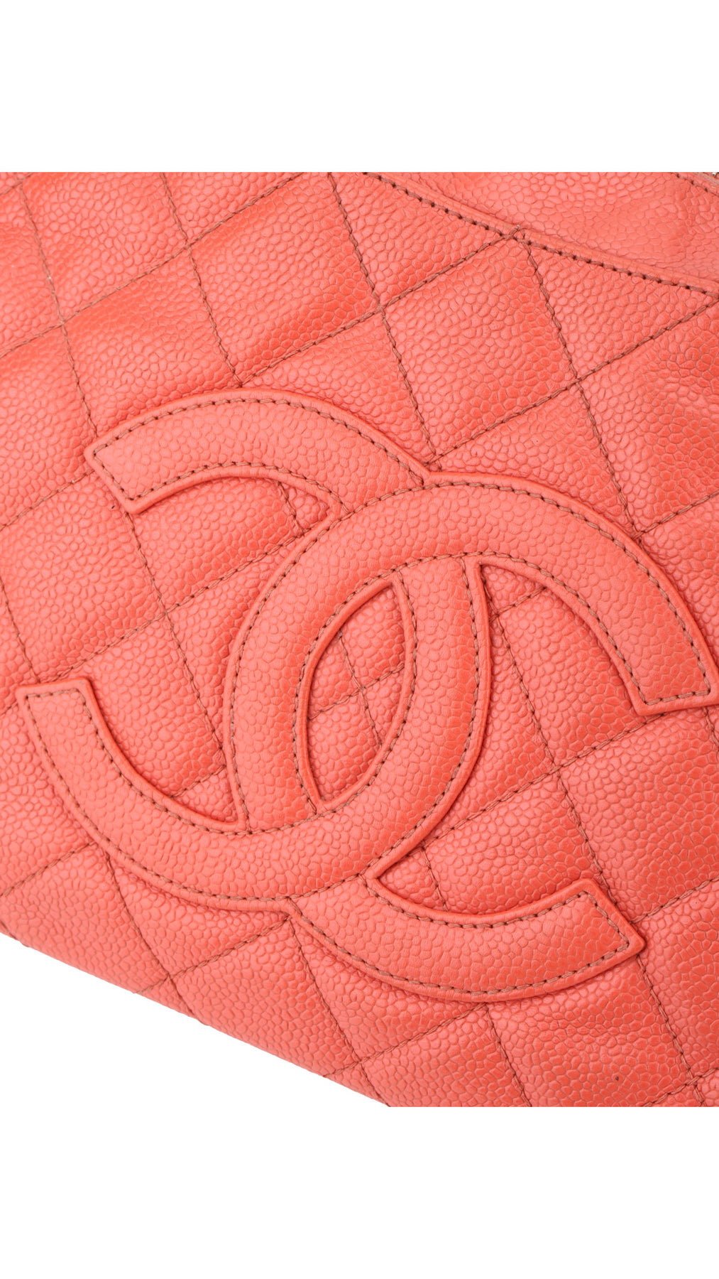 Chanel Axelväska CC-Logo - Korallröd