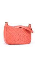 Chanel Axelväska CC-Logo - Korallröd