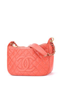 Chanel Axelväska CC-Logo - Korallröd