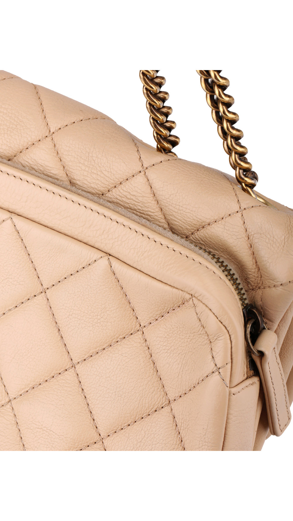 Chanel Single Flap Bag - Beige
