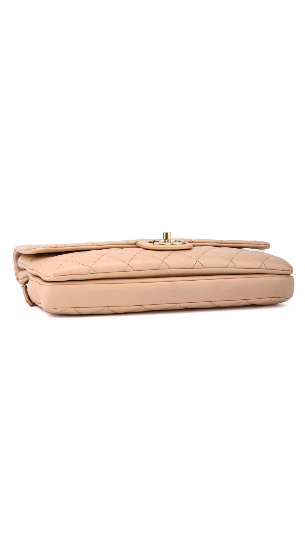 Chanel Single Flap Bag - Beige
