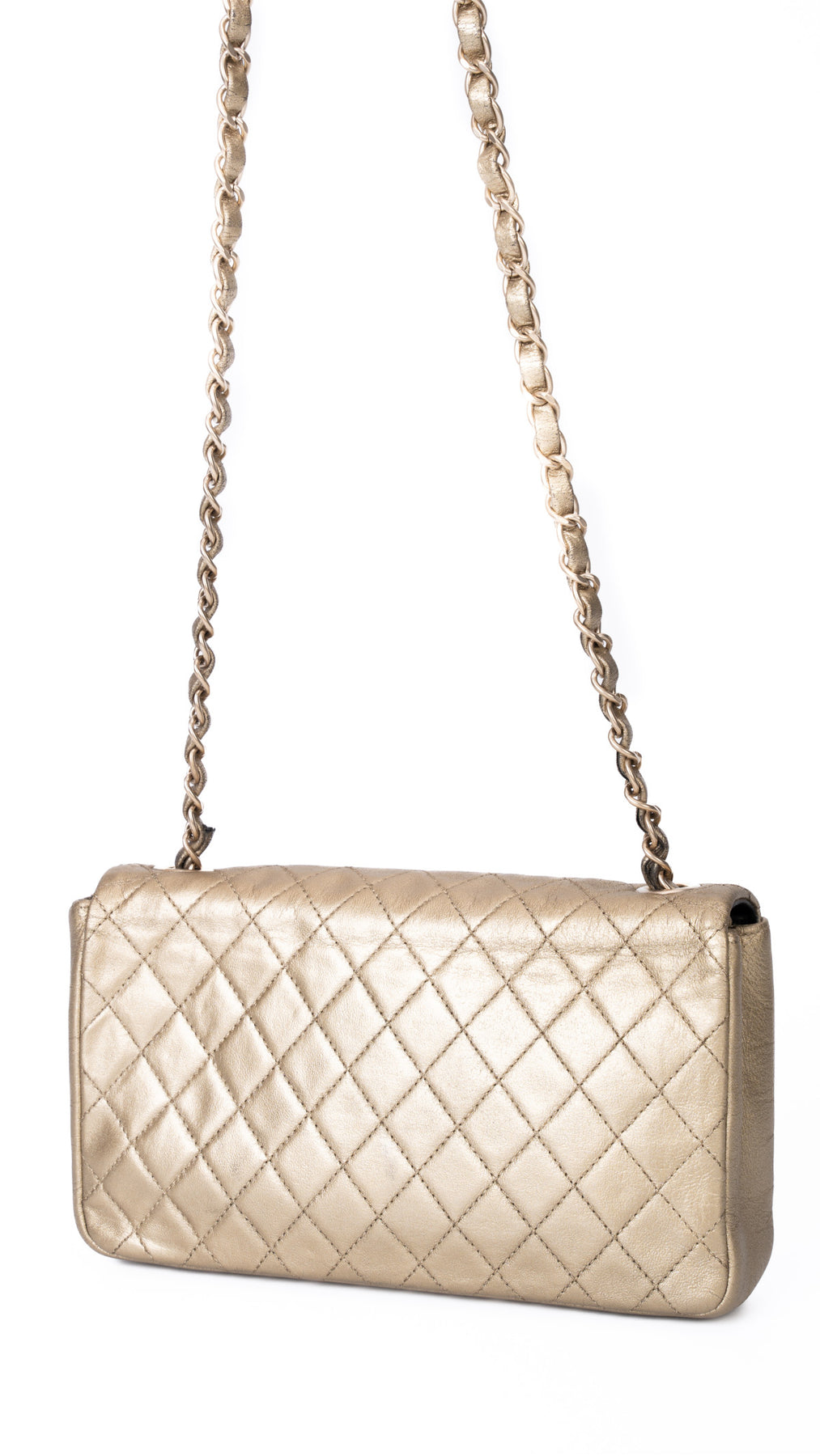 Chanel Single Flap Bag - Guld