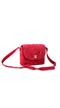 Chanel Single Flap Axelväska Mocka - Röd