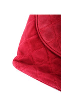 Chanel Single Flap Axelväska Mocka - Röd