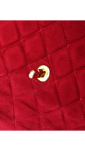 Chanel Single Flap Axelväska Mocka - Röd