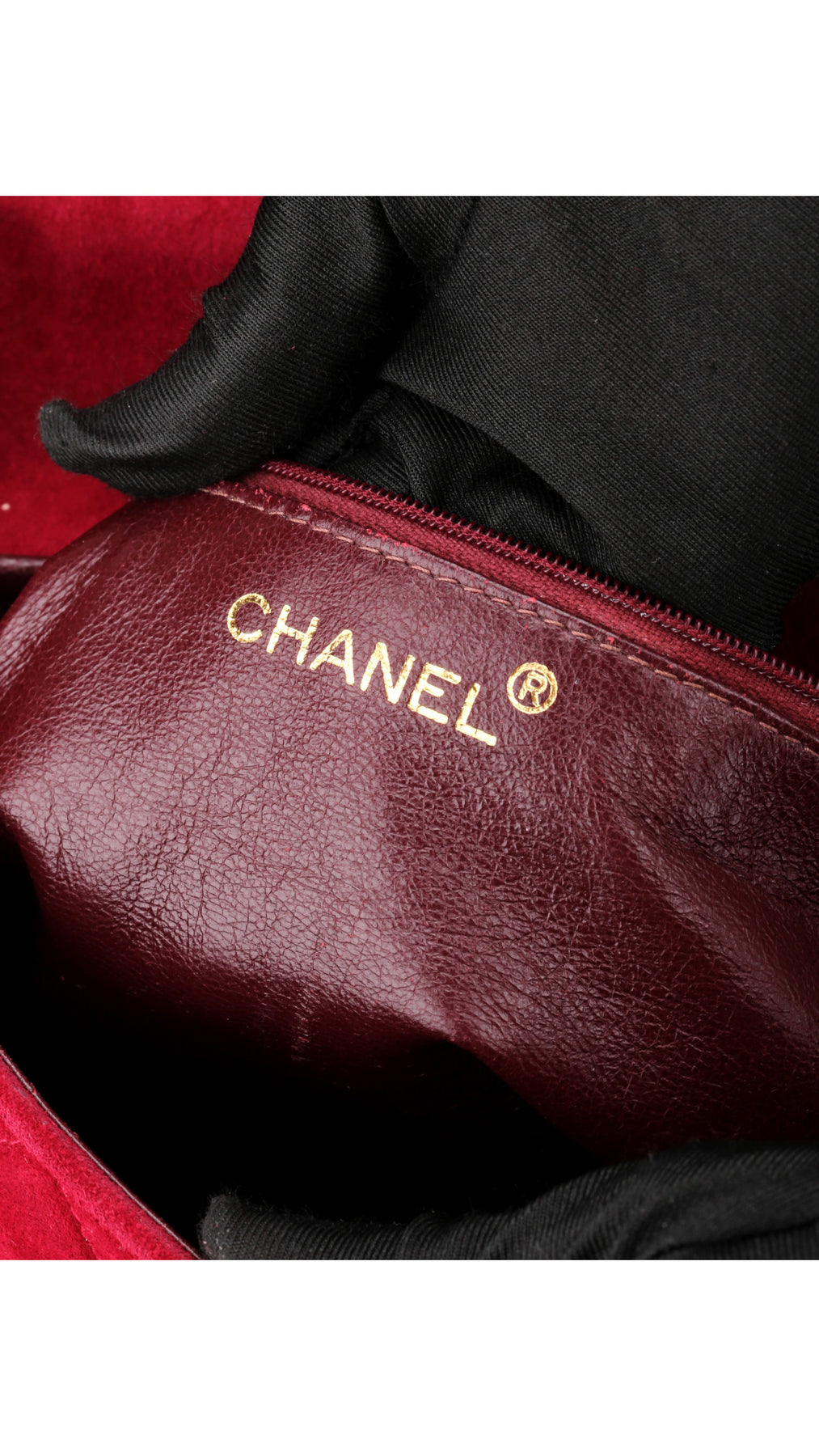Chanel Single Flap Axelväska Mocka - Röd