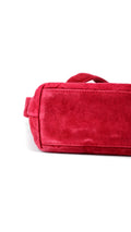 Chanel Single Flap Axelväska Mocka - Röd