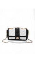 Chanel Single Flap Axelväska - Ljusblå/Svart