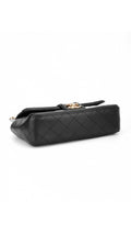 Chanel Single Flap Axelväska - Ljusblå/Svart