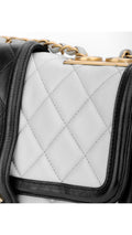 Chanel Single Flap Axelväska - Ljusblå/Svart