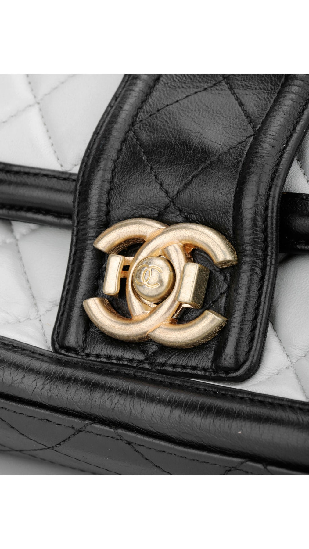 Chanel Single Flap Axelväska - Ljusblå/Svart