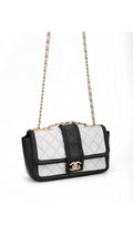 Chanel Single Flap Axelväska - Ljusblå/Svart