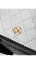 Chanel Single Flap Axelväska - Ljusblå/Svart