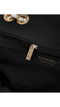 Chanel Single Flap Axelväska - Ljusblå/Svart